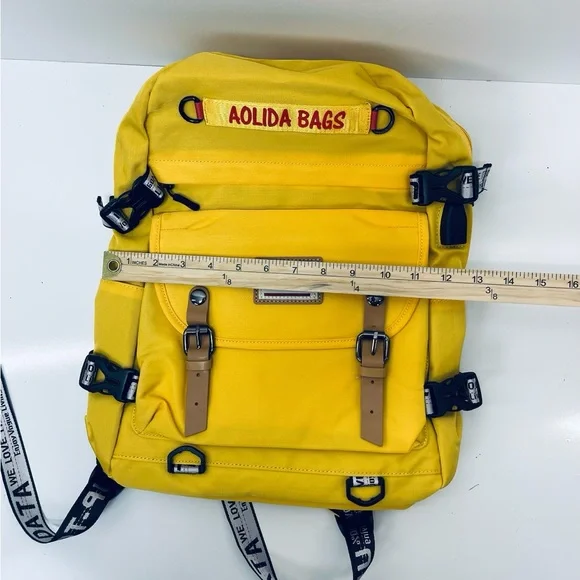 Aolida Bag Women’s Backpack Fashions Waterproof Rucksack School Laptop Usb Yelow - Picture 7 of 14